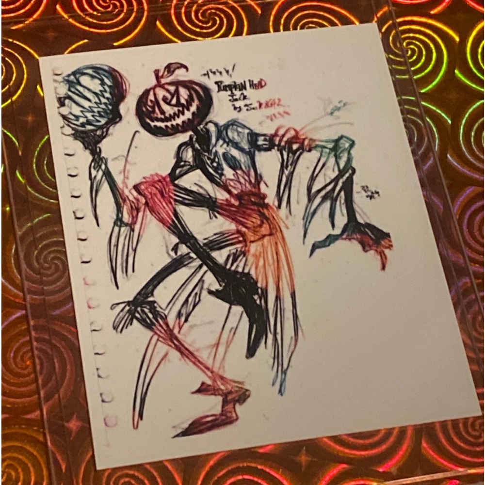 Pumpkin-head TNBC Jack nightmare before christmas, Tim burton art